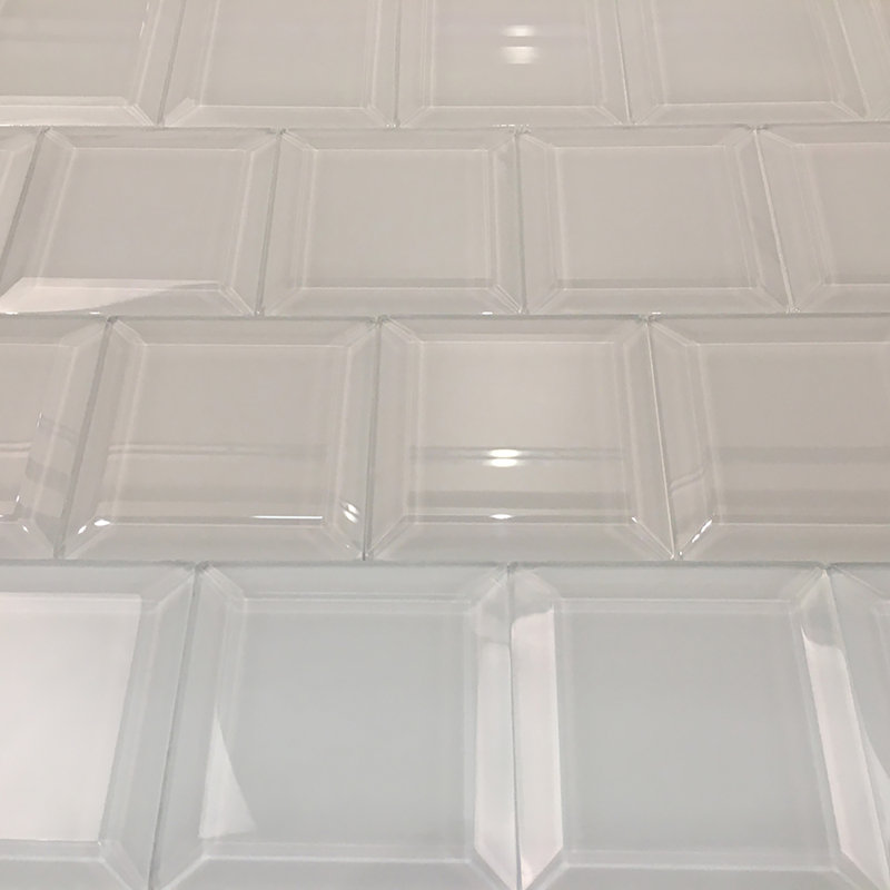 Genoa 3 in. x 3 in. Glossy Tile, Pearl