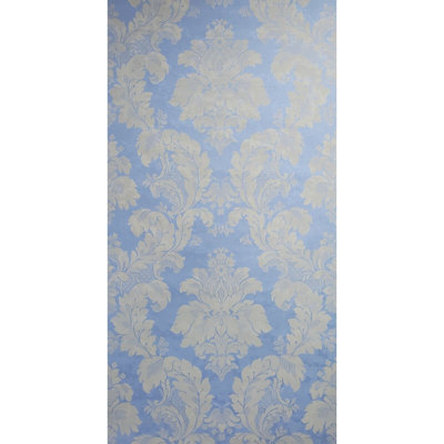 Rouleau de papier peint métallique damassé victorienne