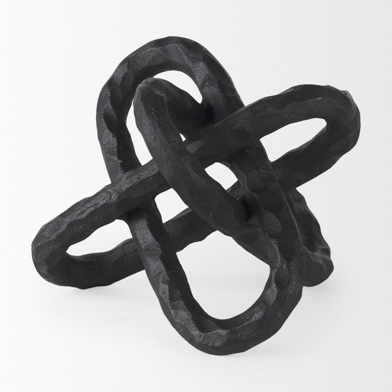 Sculpture Folie, H 7 po x l 7 po x P 7 po, Noir