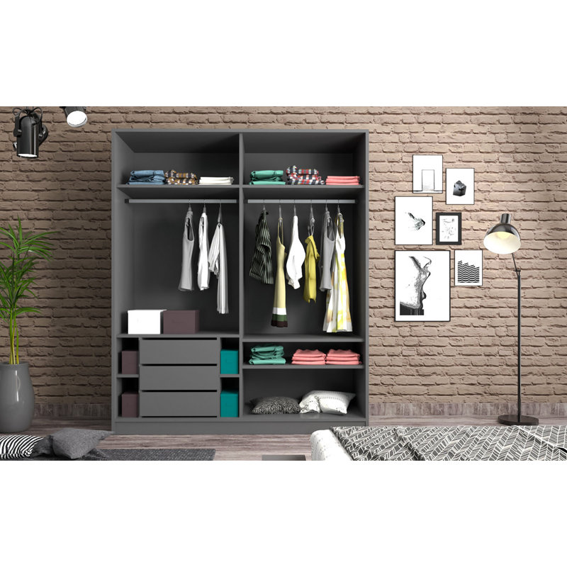 Baldwinsville 2 Door Manufactured Wood Wardrobe