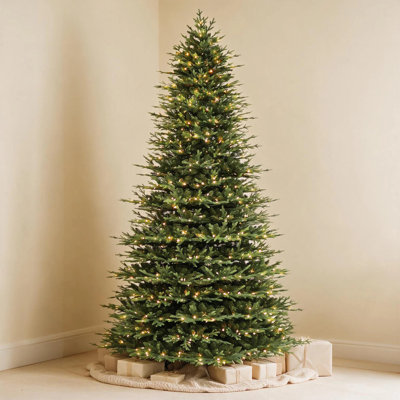 Arbre de Noël artificiel 9 pi avec 600 lumières DEL blanc chaud et 5179 pointes mixtes