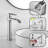 Single-handle Bathroom Faucet with Drain Assembly-129257943