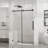 48" W x 72" H Sliding Shower Door, Frameless Sleek Glass Shower Door, 1/4" (6mm) Thick Tempered Clear Glass with Easy-clean Coating, Stainless Steel Hardware, Matte Black