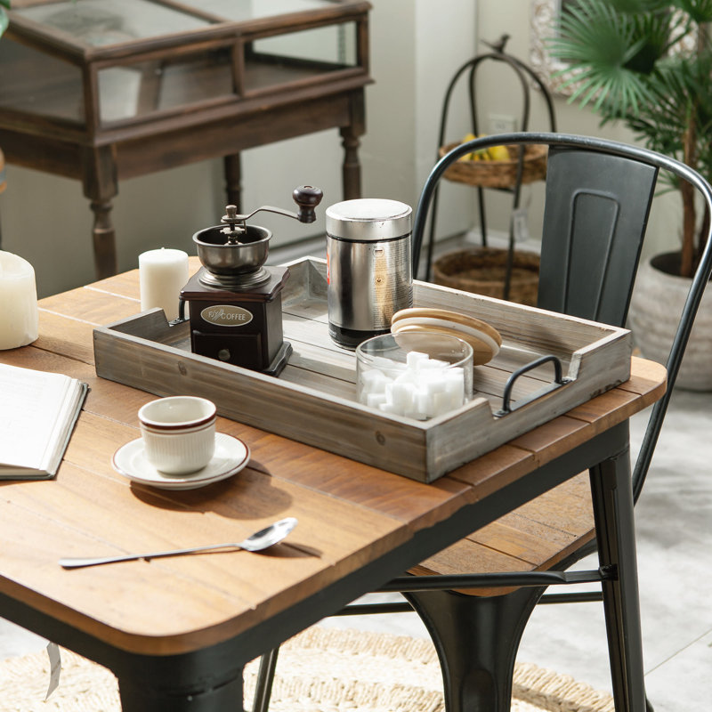 Chalda Tray, Rustic Wood