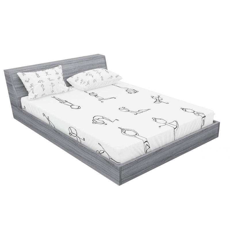 Microfiber Sheet Set, Queen Sheet Set with Fitted Sheet