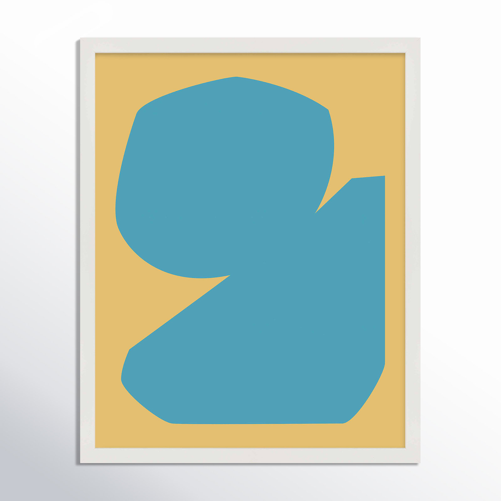 Blue Study 2 by Michael Kempen, 38"H x 30"W x 1.25"D, White Framed