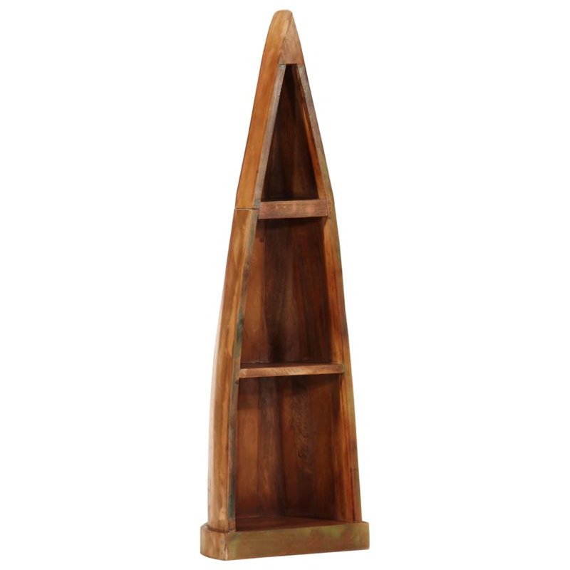  Wooden Boat Cabinet Storage Shelf Bookcase Standing Shelves Bookshelf
