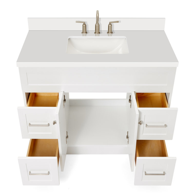Ensemble de meuble-lavabo simple 43 po Hamlet, Blanc
