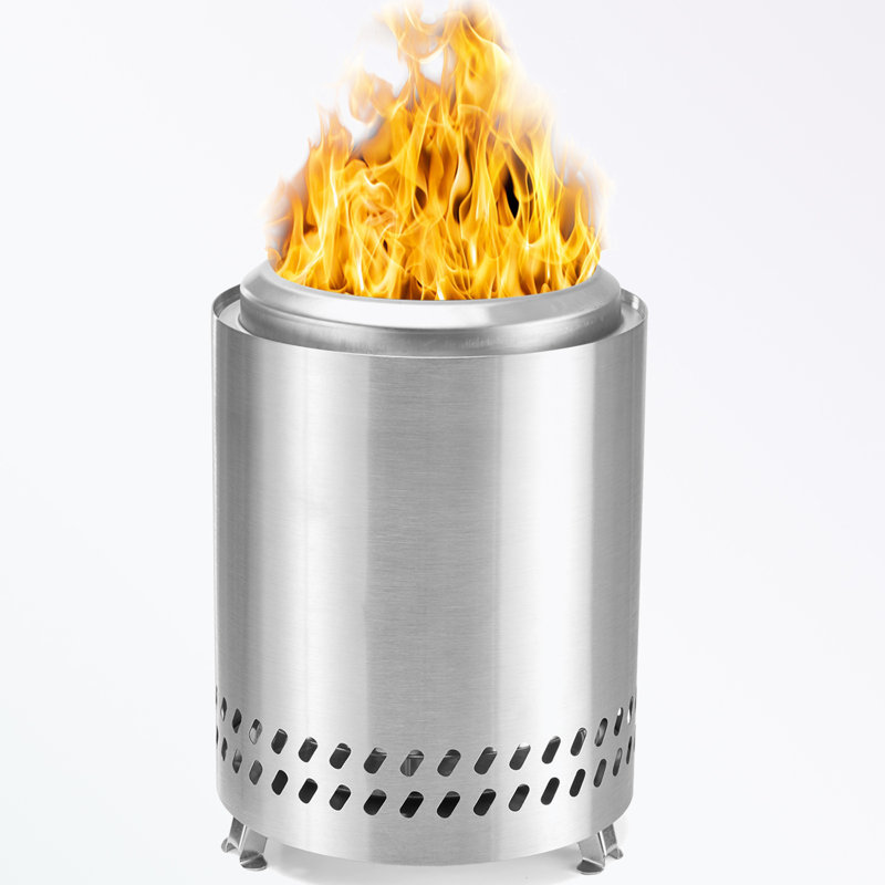 Mini Stainless Steel frame Tabletop Firepit, Silver