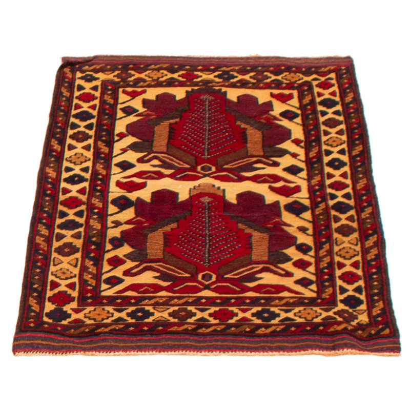 Tapis tadjik brun clair 2 pi 9 po x 4 pi 2 po