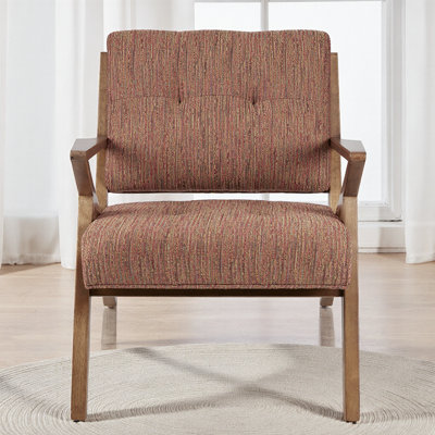 Chaise longue INK + IVY Seafoam Rocket - Chaise d'appoint Mid-Century moderne en bois massif