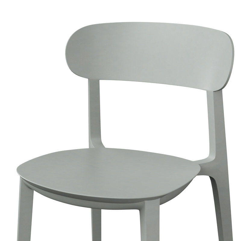 Chaise empilable d'extérieur Janicka Spencer, Mousse grise