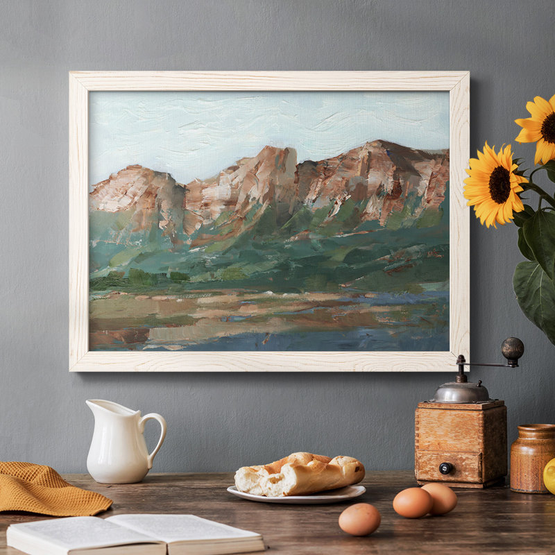 «Heading West I», toile tendue avec châssis rustique, Cadre blanc, H 22 po x l 32 po x P 1,5 po