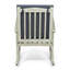 Chaise berçante en bois avec coussins gris