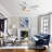 Julice 42” 5 ABS Blade Modern Classic Matte White Ceiling Fan With Light
