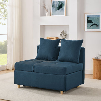 Fauteuil convertible en tissu de lin