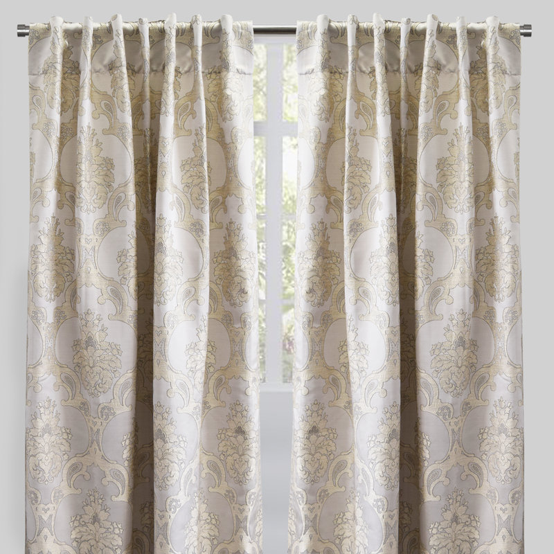 Katherine Room Darkening Curtain, Ivory