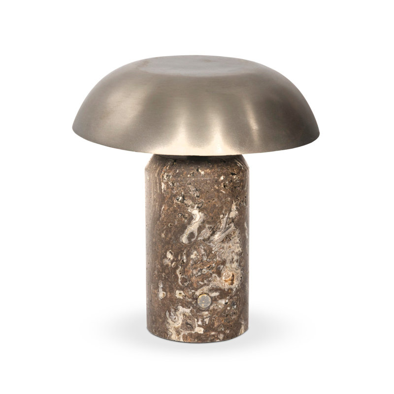 Zana Cordless Table Lamp, Antique Nickel