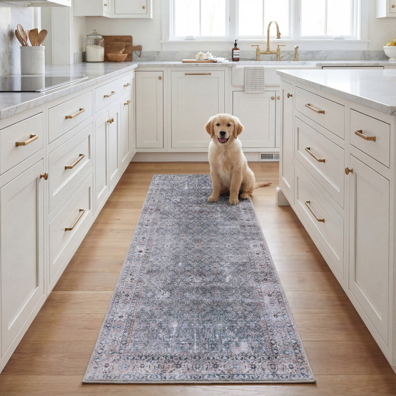 Tapis oriental lavable à la machine Kopervik Performance, Tapis de couloir 2 pi 6 po x 8 pi