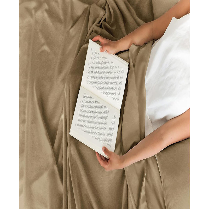100% Cotton Sheet Set, 400 Thread Count Hotel Luxury Bedding, Soft & Breathable Bed Sheets, 4 Piece Set, White