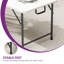 70.9" White/Black Rectangular Foldable Plastic Outdoor Dining Table-907715302