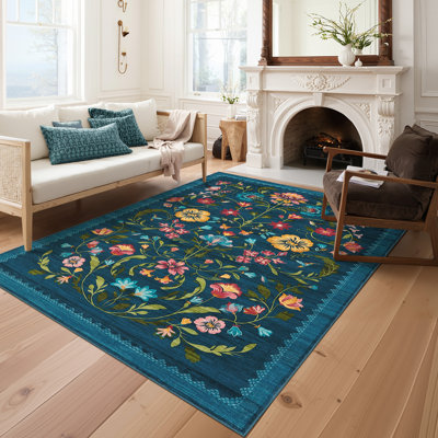 Tapis de sol antidérapant Floral