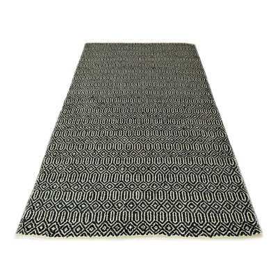 Rectangle 160 cm x 230 cm Geometric Hand Woven Kilim Area Rug