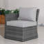 Grey Pe Rattan Modular Garden Sofa Set With Waterproof Storage, Powder-coated Iron Frame-407841786