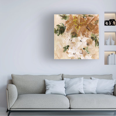 Art mural sur toile tendue - "Faded Florals II" de Melissa Wang pour décoration de salon, de chambre à coucher ou de bureau - 24 x 24