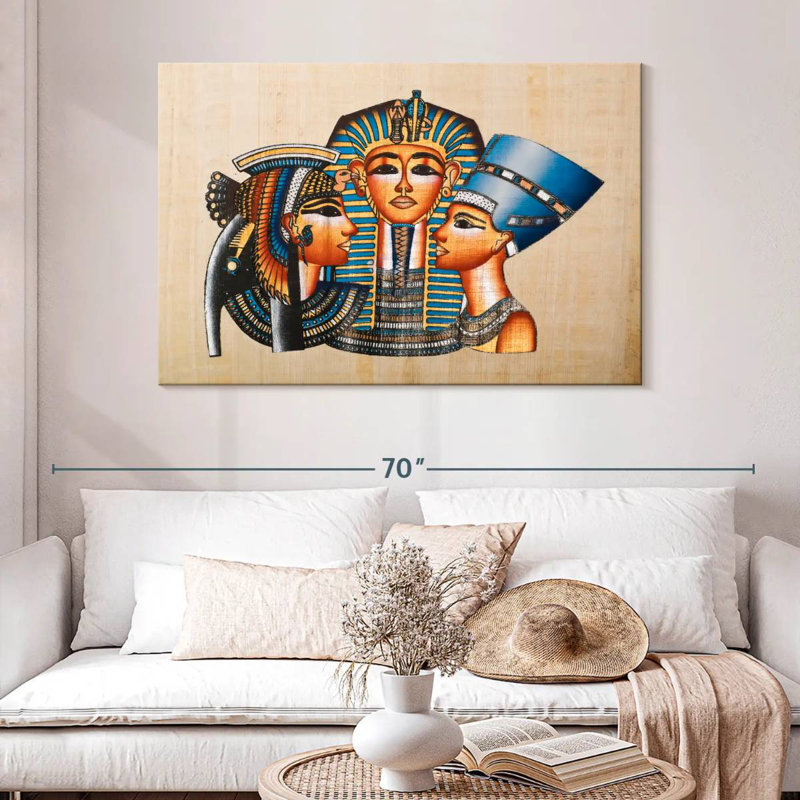 Leisha King Tut And Nefertiti, 32" H x 48" W