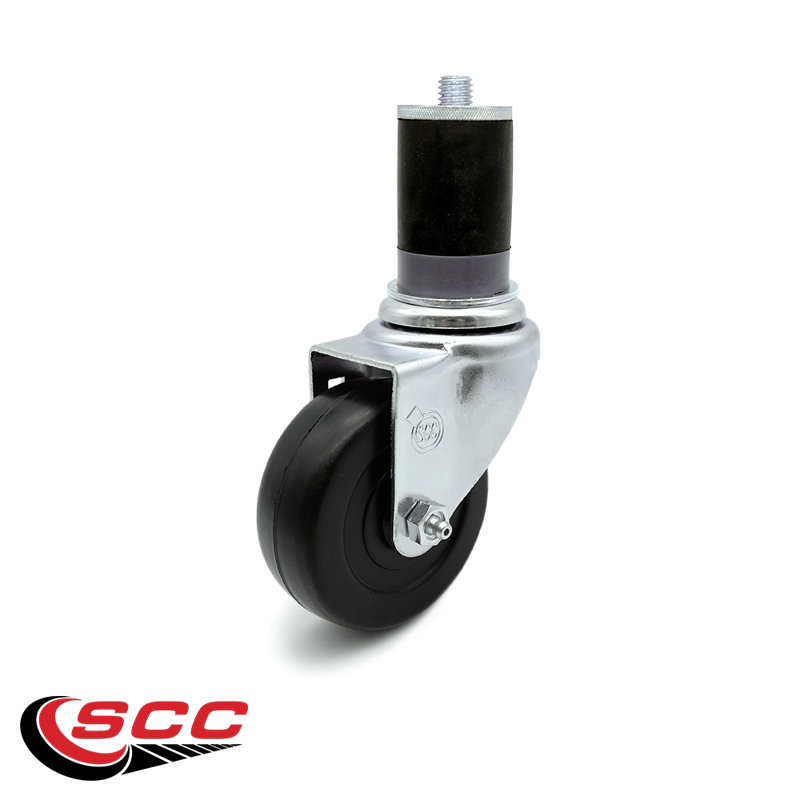 4-Piece Hard Rubber Caster Set