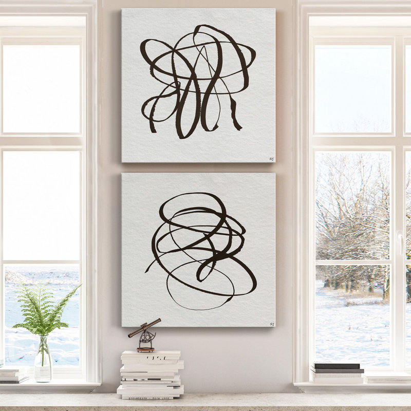 «Winding Road I», ensemble de 2 reproductions d'art sur toile tendue, H 10 po x l 10 po x P 1,25 po