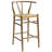 Amish Wood Bar Stool In Weathered Grey Teak-108891650-108891646