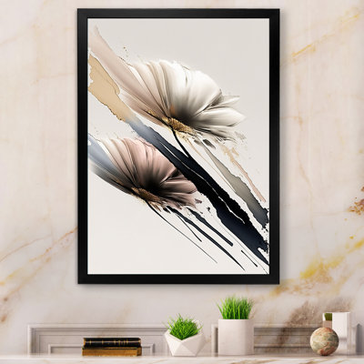 «Gerber Beige Flowers Hyperrealistic I», reproduction sur toile