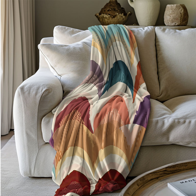 Jeté Nomadic Rainbows - 1 pièce de qualité supérieure en sherpa, 50 po x 60 po