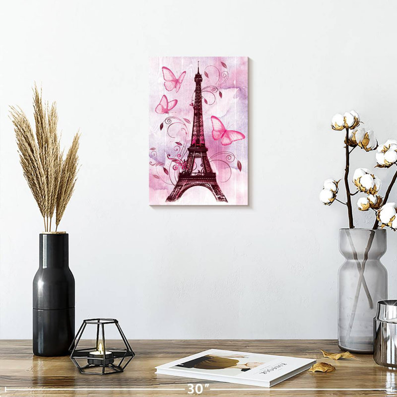 Lilie Butterflies In Paris, 12" H x 8" W