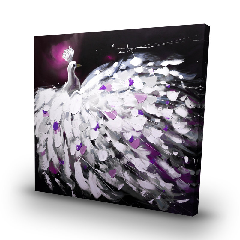 peacock - 32"x32" art on canvas