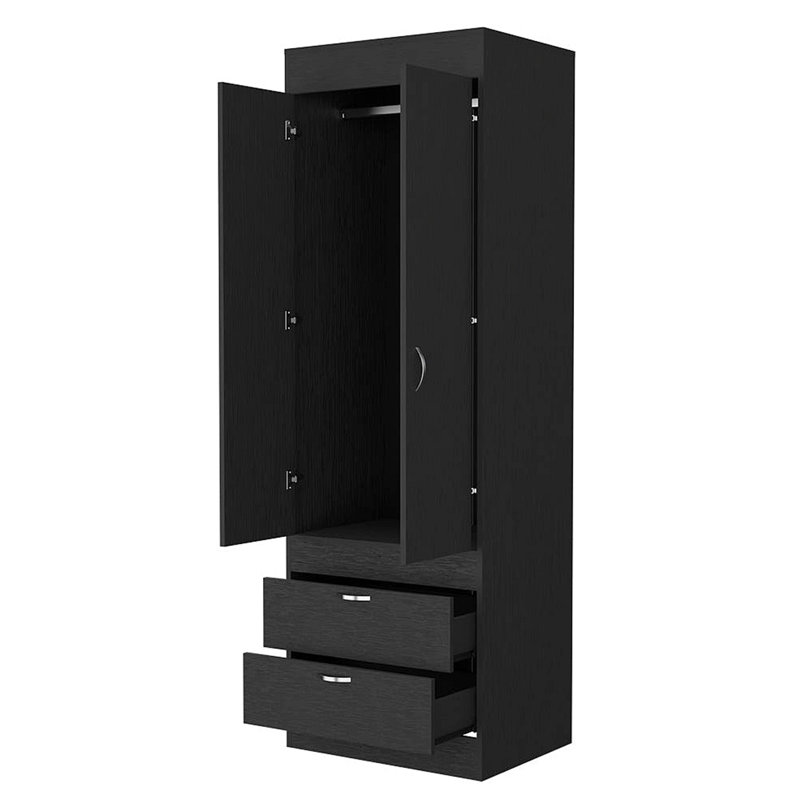 Armoire Alabama, une grande armoire, deux tiroirs