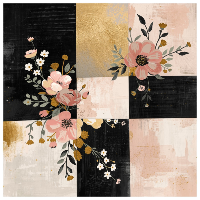 Tapis de bain Floral, L 34 po x L 21 po