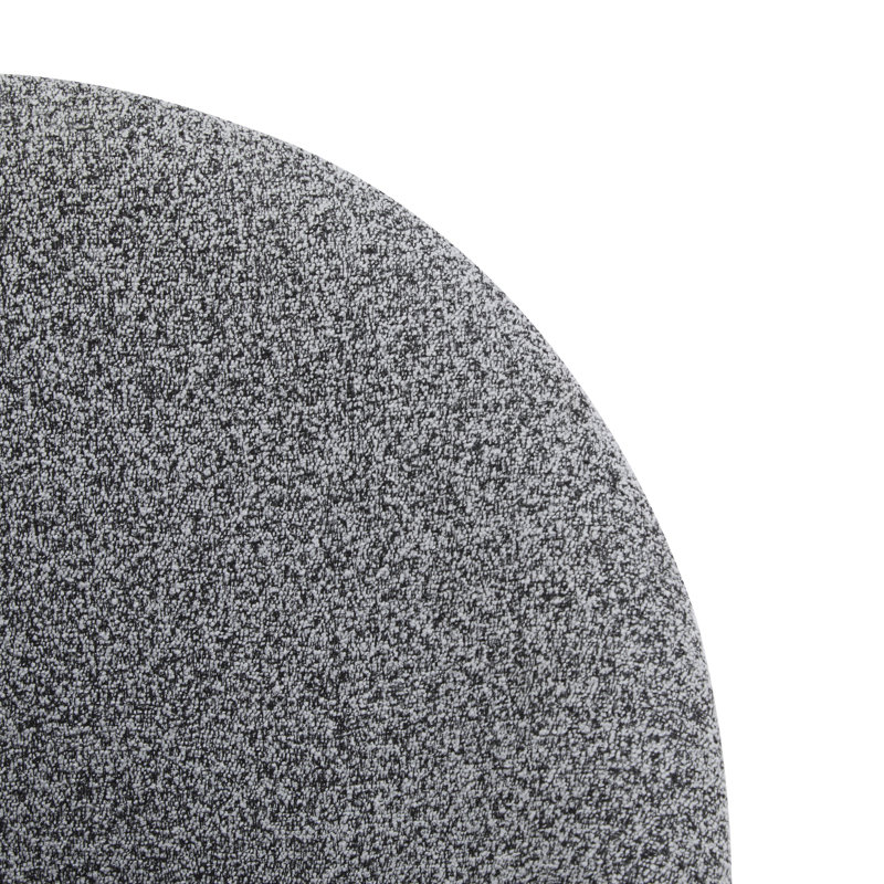 Deux cadres dorés, revêtement gris mélangé, espace intelligent pour une vie compacte à l'intérieur, cadre, coussin de siège rond, demi-lune, esthétique polyvalente