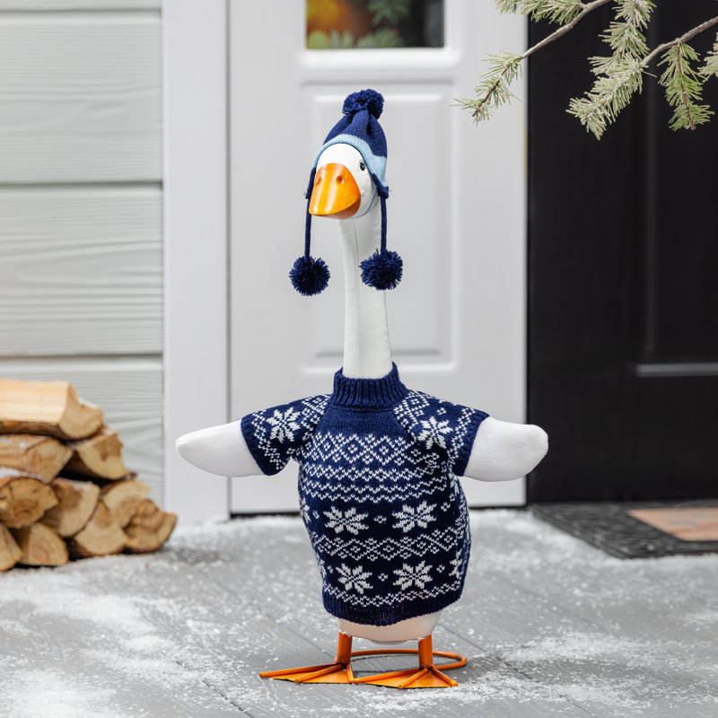 Porch Goose Outfit, Blue Sweater, Blue Sweater