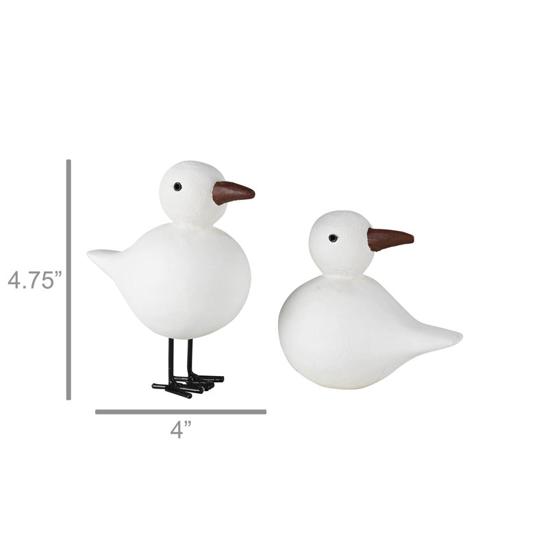 Ensemble de figurine de goéland en bois
