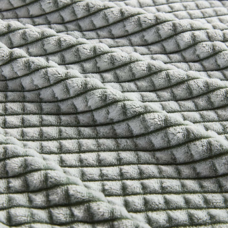 Couverture moelleuse sculptée double / grand, L 90 po x l 90 po, Vert