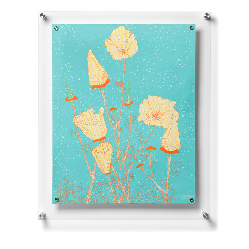 Silver 12x14 Acrylic Floating Wall Frame with Assembly Kit