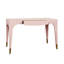 Tapered Leg, One Drawer Desk With Antique Brass Foot Caps-2141482652