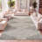 Elm Diamond Stripe Geometric Shag Gray/Ivory Rug-877582134