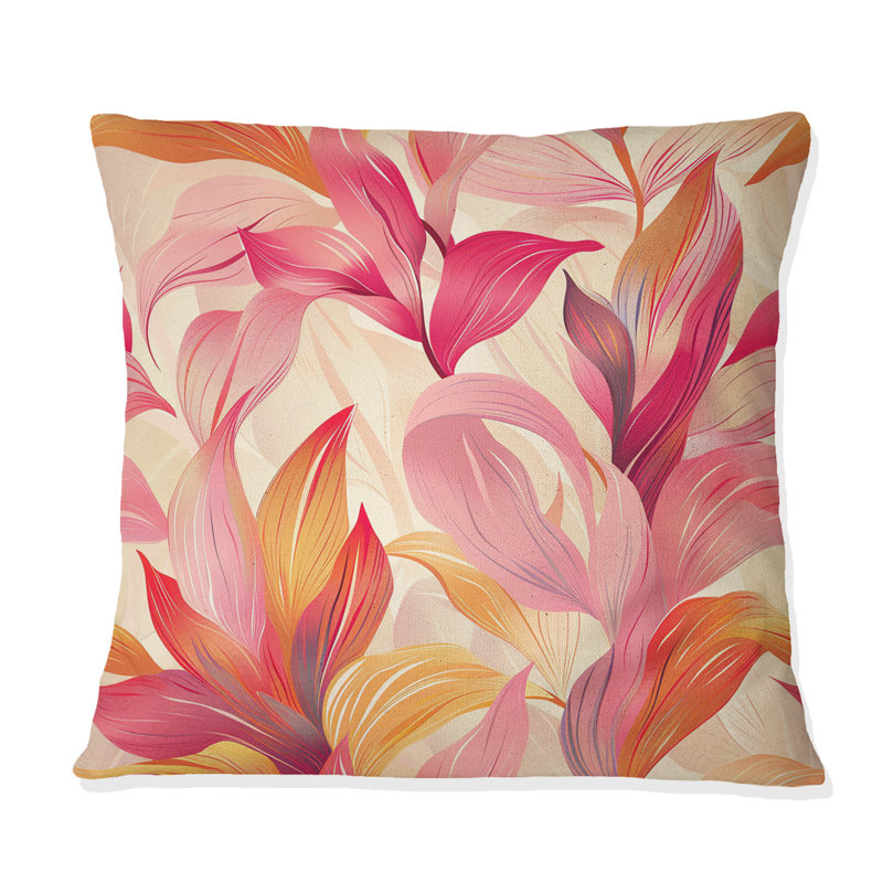 Coussin Rose, H 16 po x l 16 po