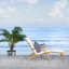 Barksdale Outdoor Acacia Wood Chaise Lounge , Cushion Included-87078534