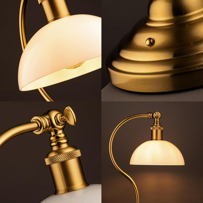 Bankers - Cordless LED Table Lamp, Battery-Operated, Rechargeable, 3-Level Dimming, Universal USB-C Charging, 180° Swivel Head