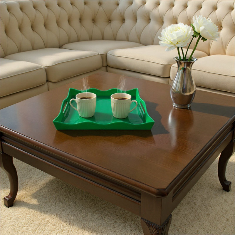 Spangle Scalloped Tray Green, Green